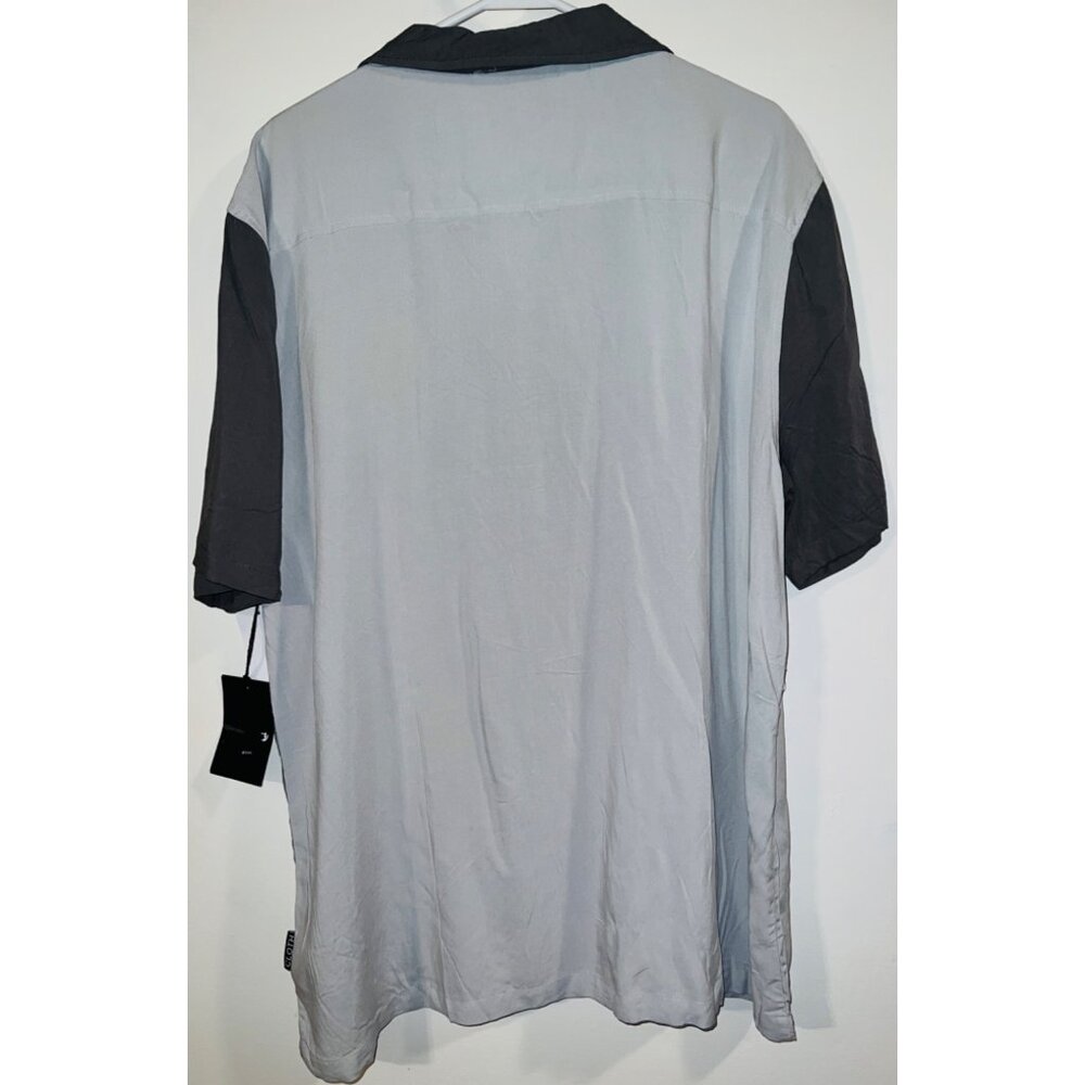 New Brooklyn Cloth Mens Two-Tone Gray Button-Up Shirt In Large Size - Picture 2 of 4